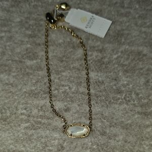 Kendra Scott Gold and White Necklace